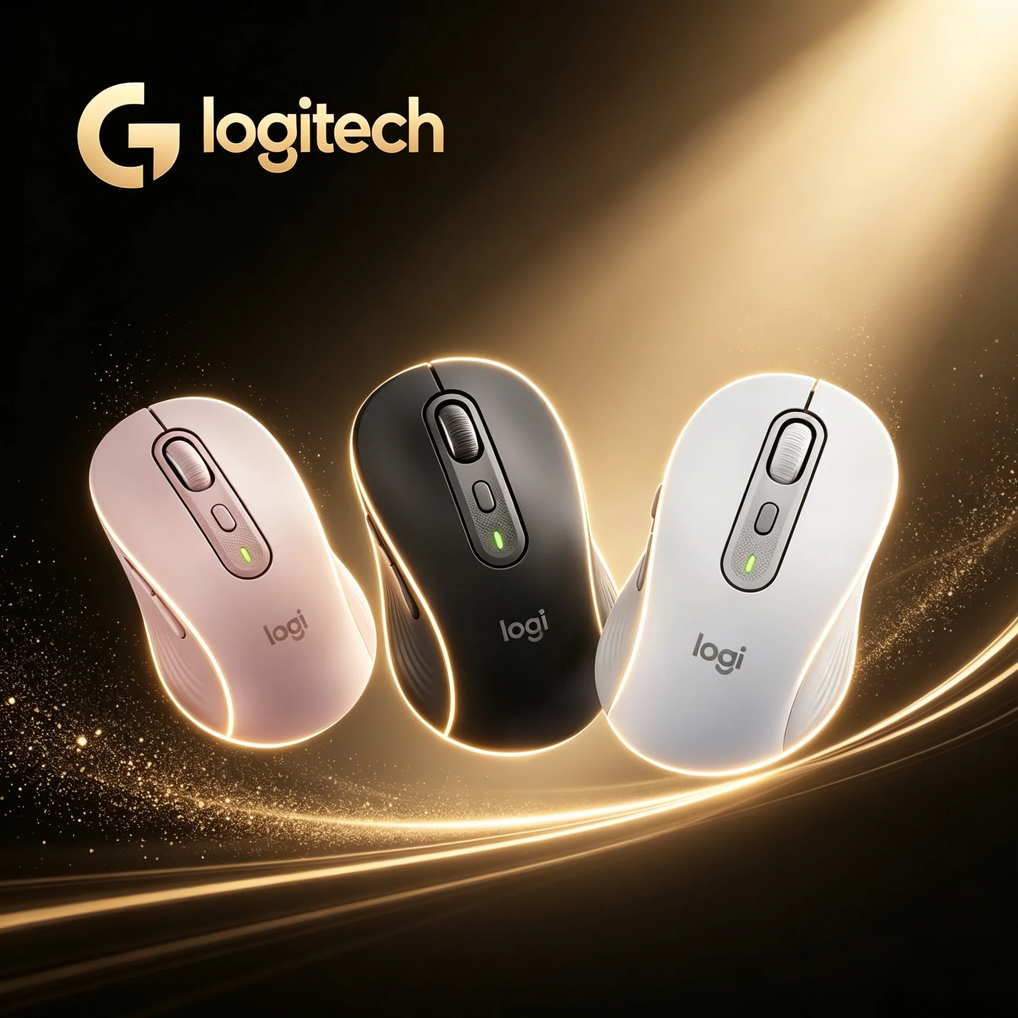 Logitech Signature M750 Bluetooth Wireless Mouse 2.4G Unifying Receiver Optional 6 Keys Customizable Quiet Click Mice For Home B