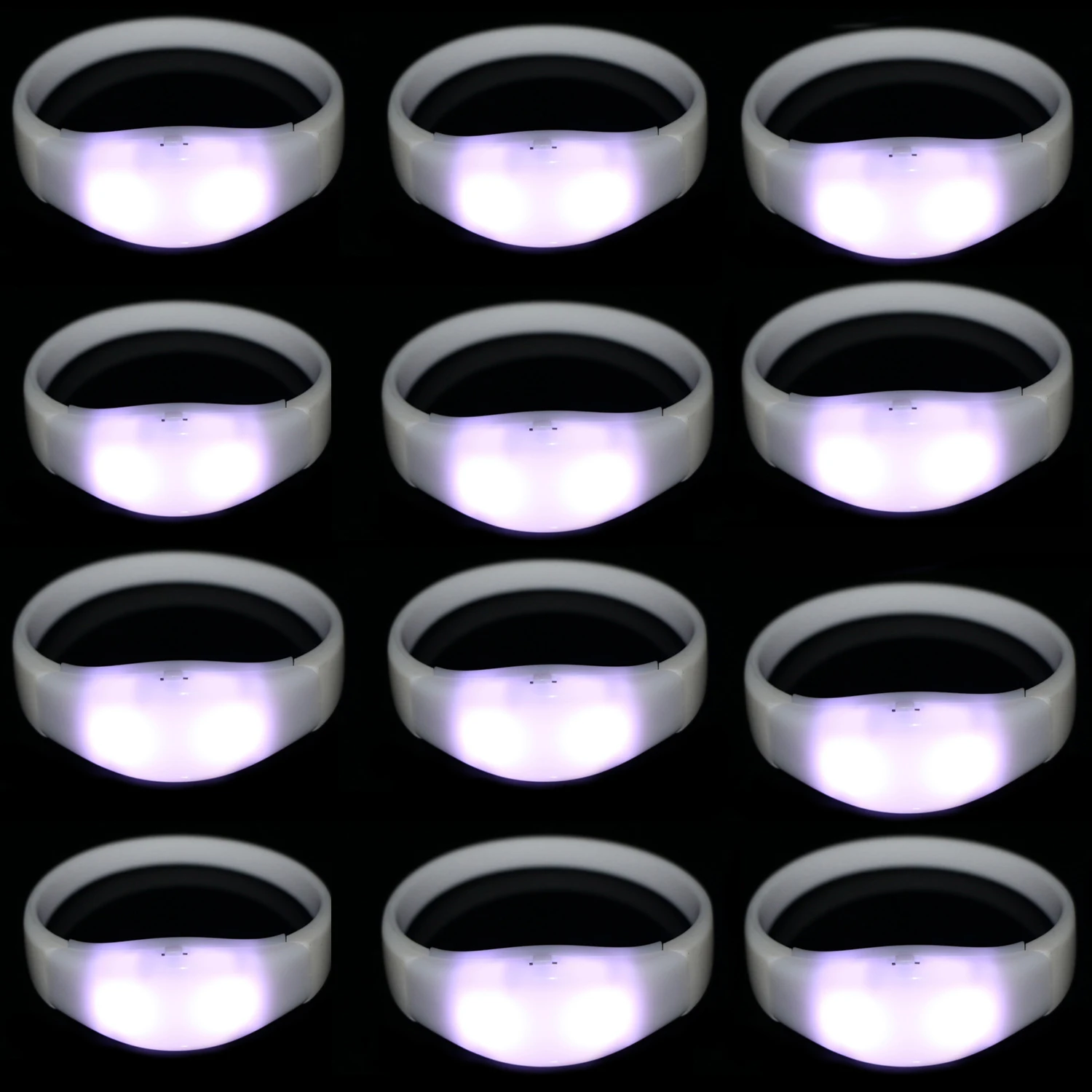 20/50/100PCS LED Bracelets Voice Control Concert Bar Luminous Bracelets Sound Activated Flashing Glow Wristbands Party Wedding