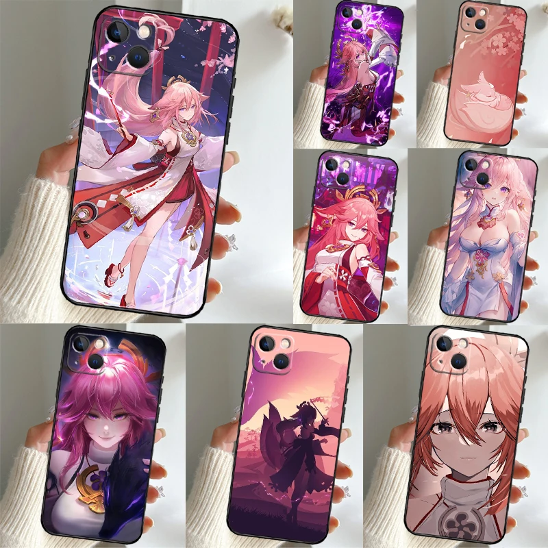 

Чехол Genshin Impact Yae Miko для Honor Magic 8 7 6 5 Pro 200 400 Lite 50 70 90 X9d X9c X9b X9a X8b X8c Win RT