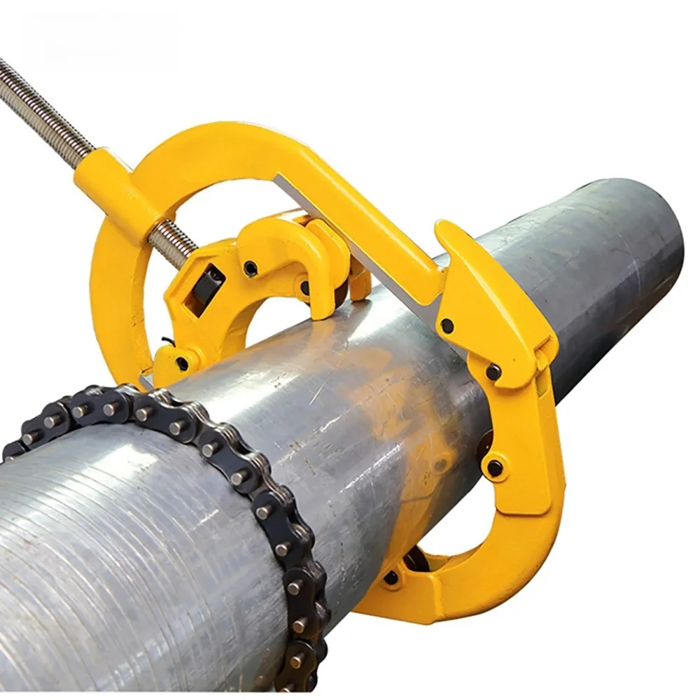 Heavy Duty Manual Pipe Cutter Rotary Tube Cutter For Large Diameter Fire Pipe Stainless Steel Galvanized Pipe