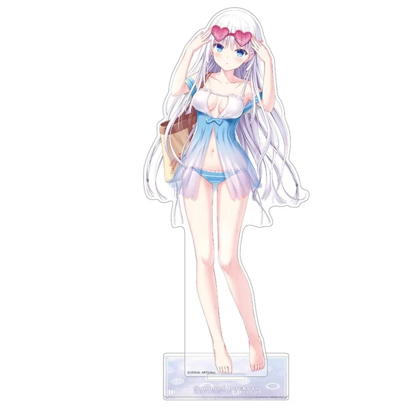 Summer Pockets Acrylic Stand Umi Kato Shiroha Naruse Swimwear Series Figure Stand Plate Cosplay Prop Decor Cartoons Present Gift