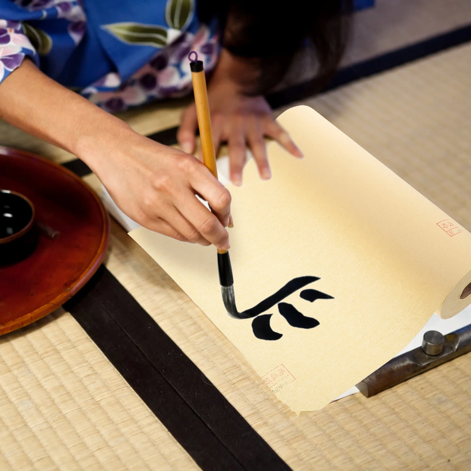 

Xuan Paper Reel for Calligraphy Practice Writing Rice Papers Brush Painting Vintage Great Gift Students School Office Use Not