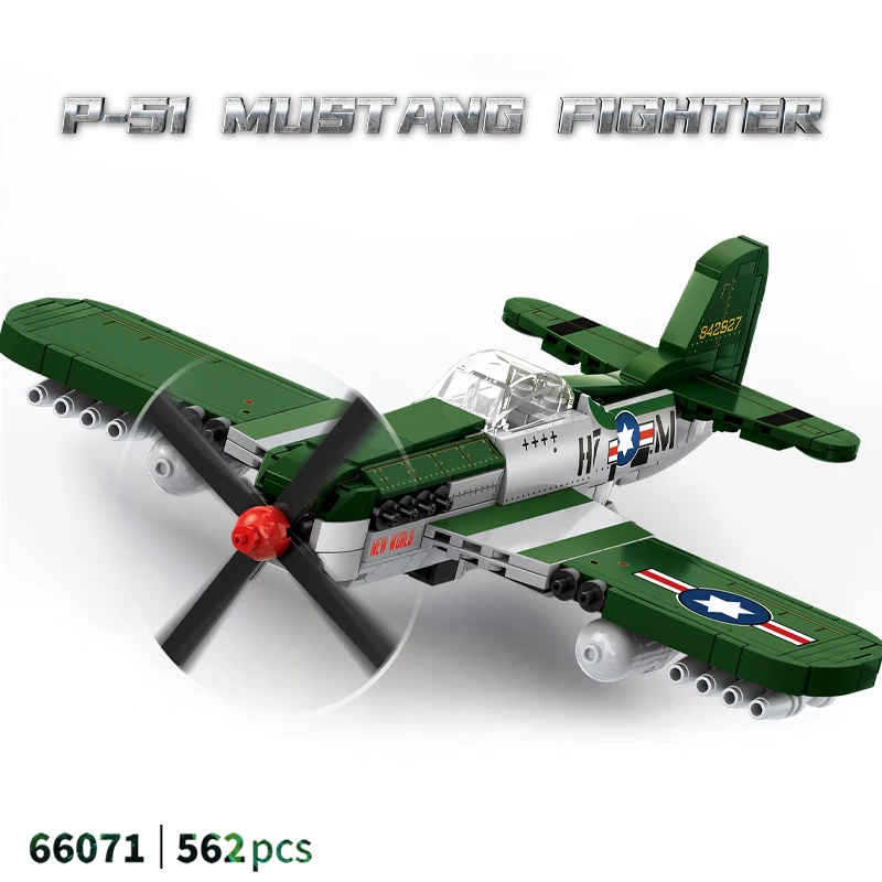 

Новый детский собранный строительный блок с мелкими частицами P-51 Мустанг, модель боевого самолета, игрушка для мальчика, головоломка, подарок