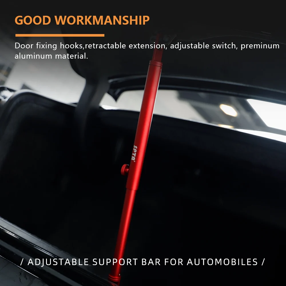 SPTA Support Rod For Car Polishing Retractable Aluminum Support Bar Vehicle Door Fixing Pole Adjustable Support Bar Automobiles