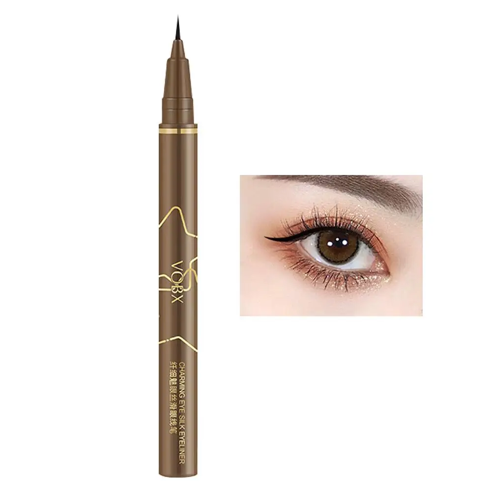 Ultra feiner flüssiger Eyeliner Stift matt liegender Seidenraupen dauerhafter Stick schneller Bleistift trockenes Auge Make-up Wimpern glattes Schatten auge j6o5