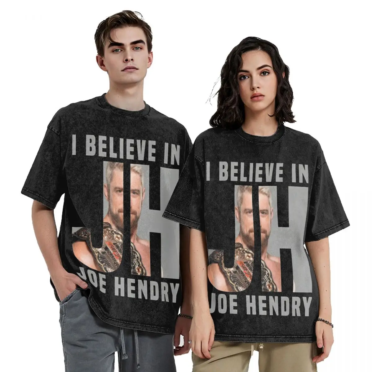 

2024 New Design Joe Hendry Wrestling JH Shirts Outfit for Men Women I Believe In Washed Tee Shirts Street T-shirts