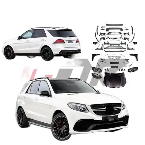Bodykit For  ML Class W164 to W166 GLE63 High Efficiency body Kit Facelift Front rear Bumper High Quality headlight