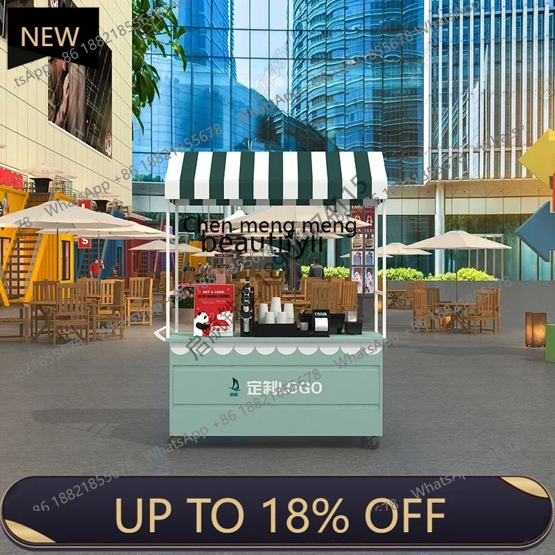 

Z189 A06 Modern wrought iron flower car commercial trolley shopping mall supermarket promotion mobile stall car