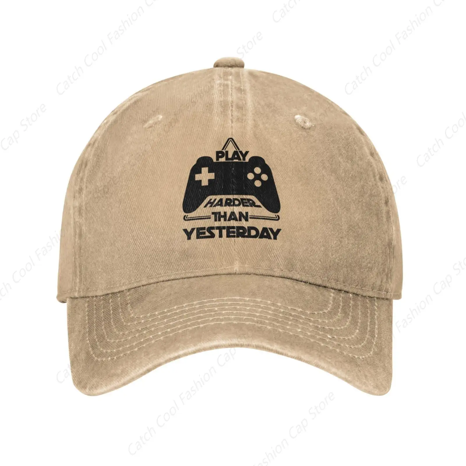 

Play Harder Than Yesterday Baseball Cap for Men Women Vintage Trucker Golf Dad Hat Cotton Fashion Unisex Adjustable Sports