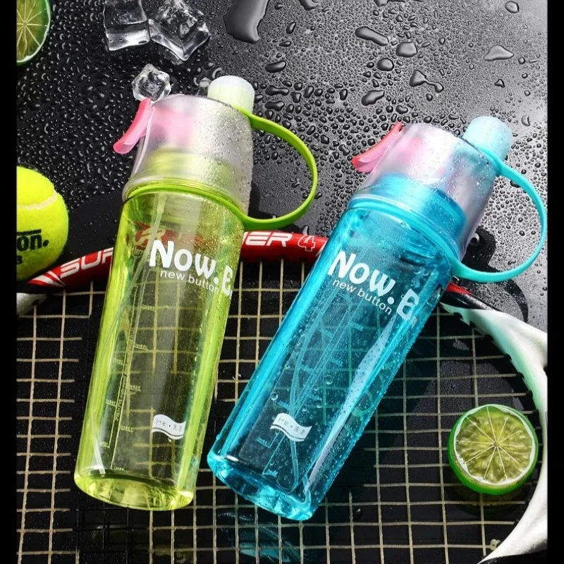 20.3oz Sports Water Bottle Portable Leakproof Spray Water Cup Durable BPA Free Plastic Drinking Jug Outdoor Travel Gym Drinkware