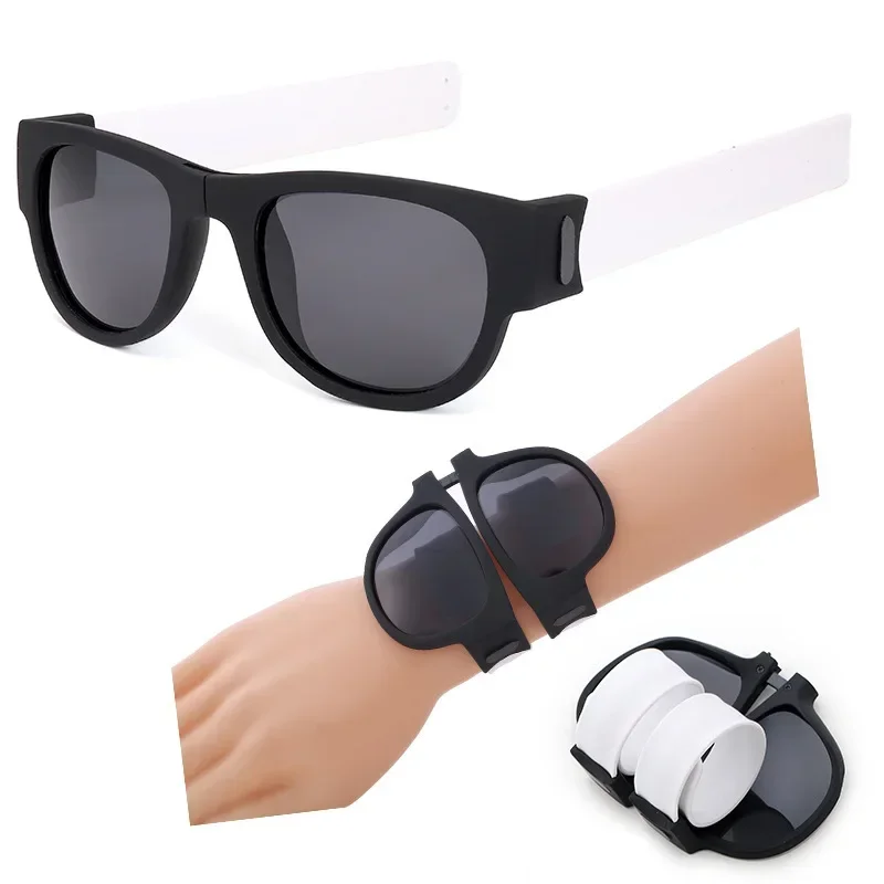 Pop Mirror Bracelet Glasses Folding Sunglasses Polarized Wrist Sunglasses Unisex Glasses Fashion Driving Sunglasses for Men