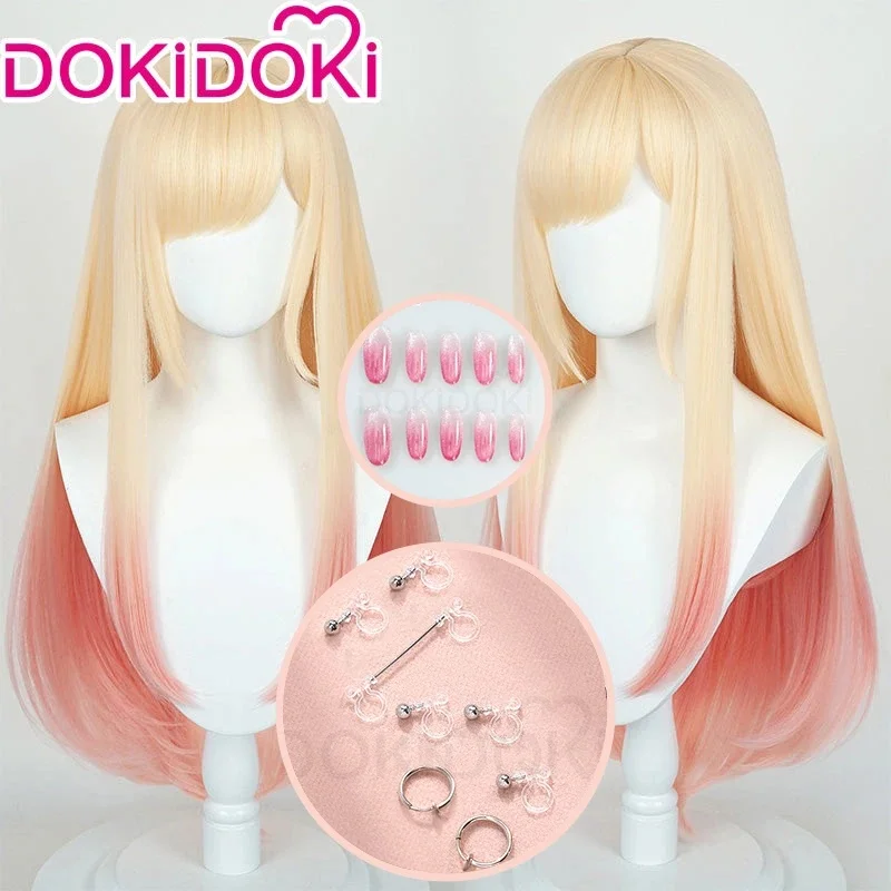 EN STOCK Kitagawa Marin Kuroe Shizuku Himeno Amane Anime Cosplay DokiDoki Halloween Cheveux longs Clips d'oreille Perruque gratuite C 9PVWT