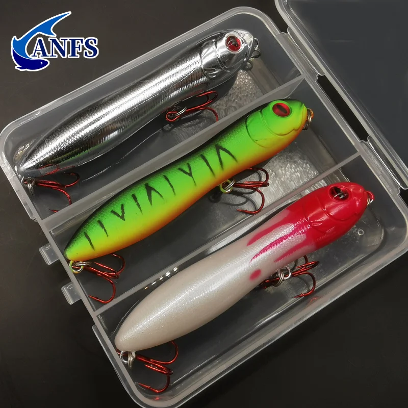 1pc/3pcs10cm Lure Floating Fishing Lures Pencil Bait Popper Top Water Artificial Baits