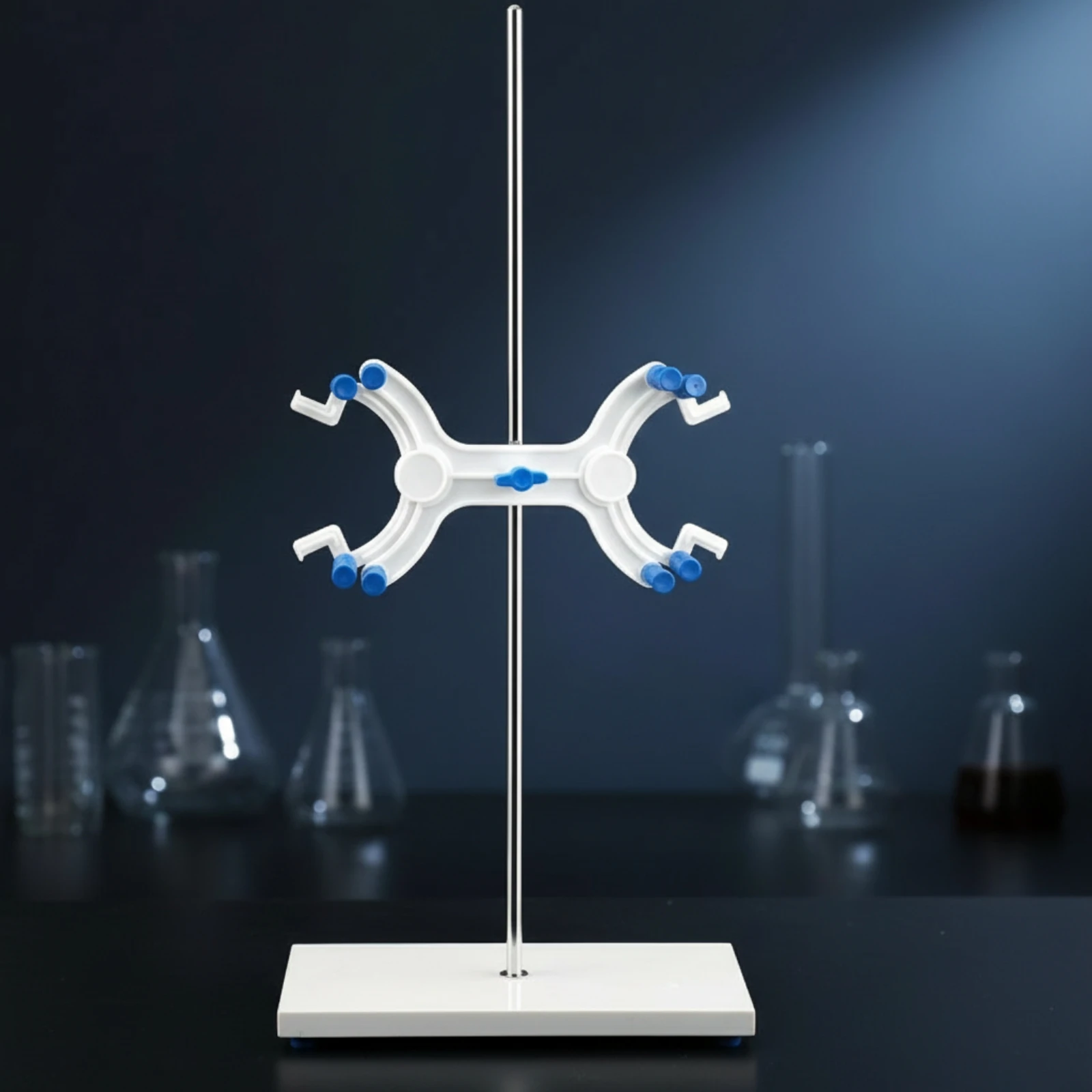 Titration Stand Detachable Support Stand with Clamp Non-Slip Heavy-Duty for Chemists, Scientific Laboratory, Research Laboratory view 4