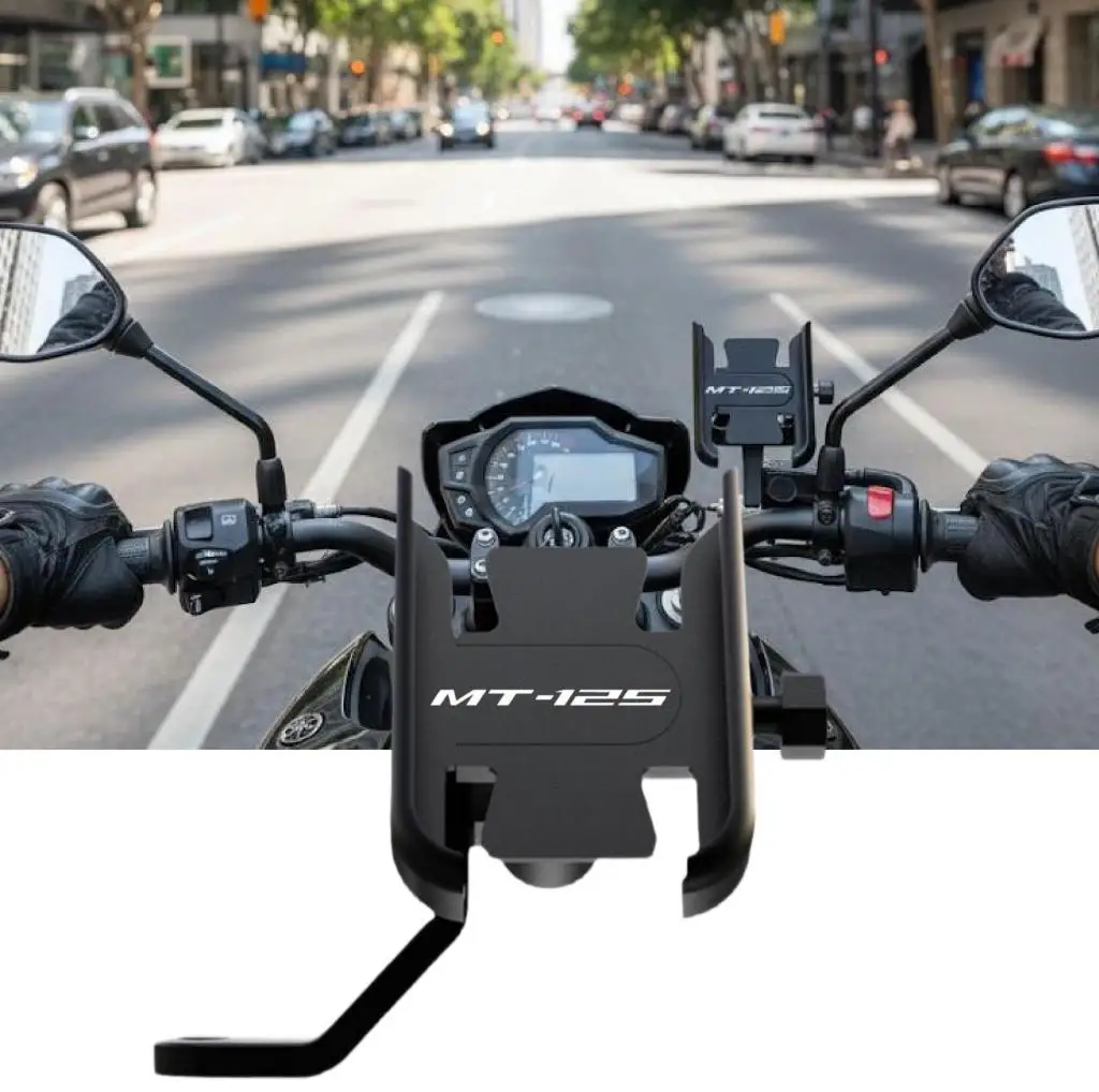 

Мобильный телефон для мотоцикла YAMAHA MT-125 MT125 MT 125, 2 шт., зеркальный телефон на руль мотоцикла, GPS-подставка, кронштейн