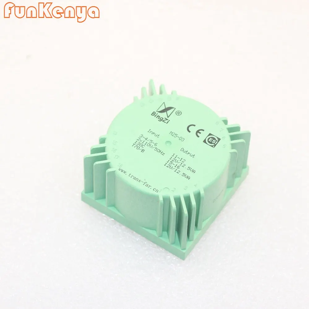 DIY Bingzi Transformer 25VA Dual 7.5V 9V 12V 15V 18V 24V Quality 25W Transformer