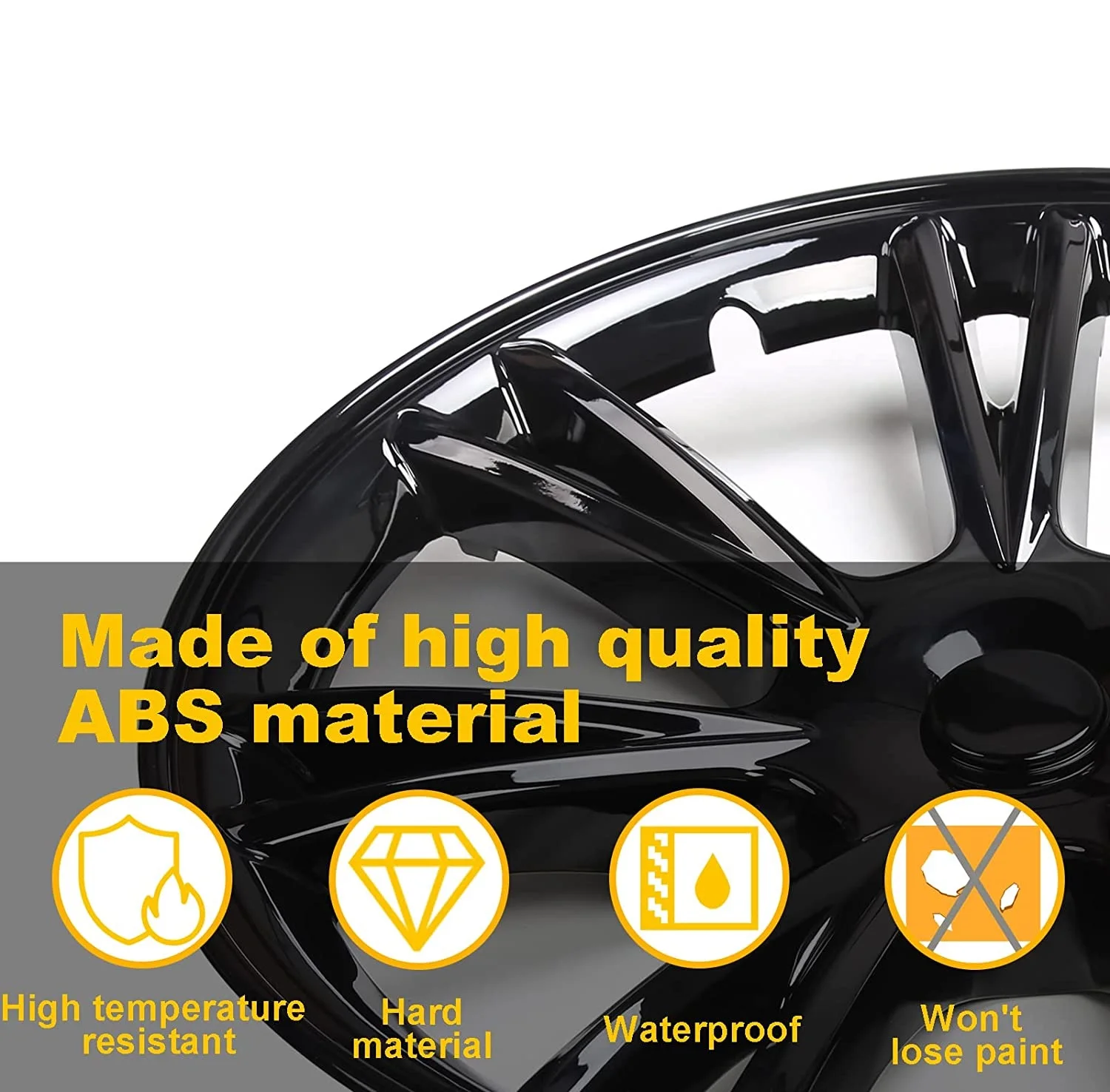 4PCS for Tesla Model Y Wheel Cover Hubcaps Replacement Steering Wheel Rim Protector Kit Exterior Accessories 19 Inch