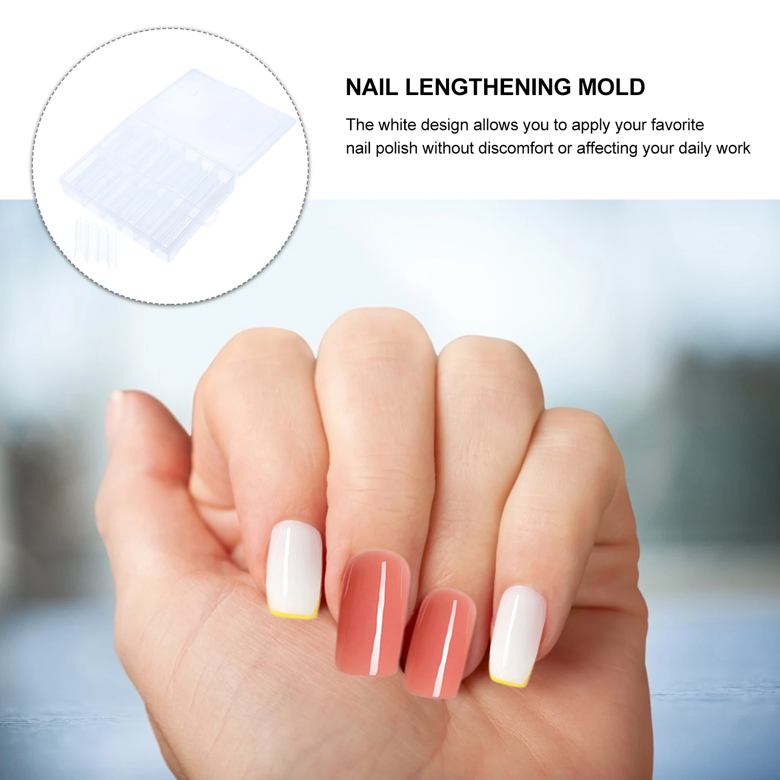 

120Pcs Crystal Nail Extensions Mold ABS False Nails Practice Transparent Forms Manicure Acrylic DIY Art Salon Home