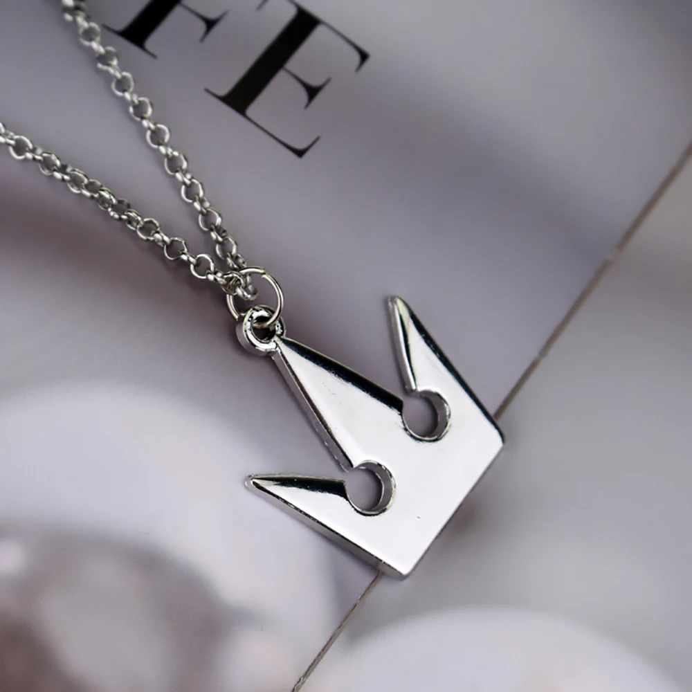 Game Kingdom Hearts Kettenanhänger Halskette Sora Schlüsselklinge Krone Charm Statement Choker Damen Herren Cosplay Schmuck Geschenk – Detail 3