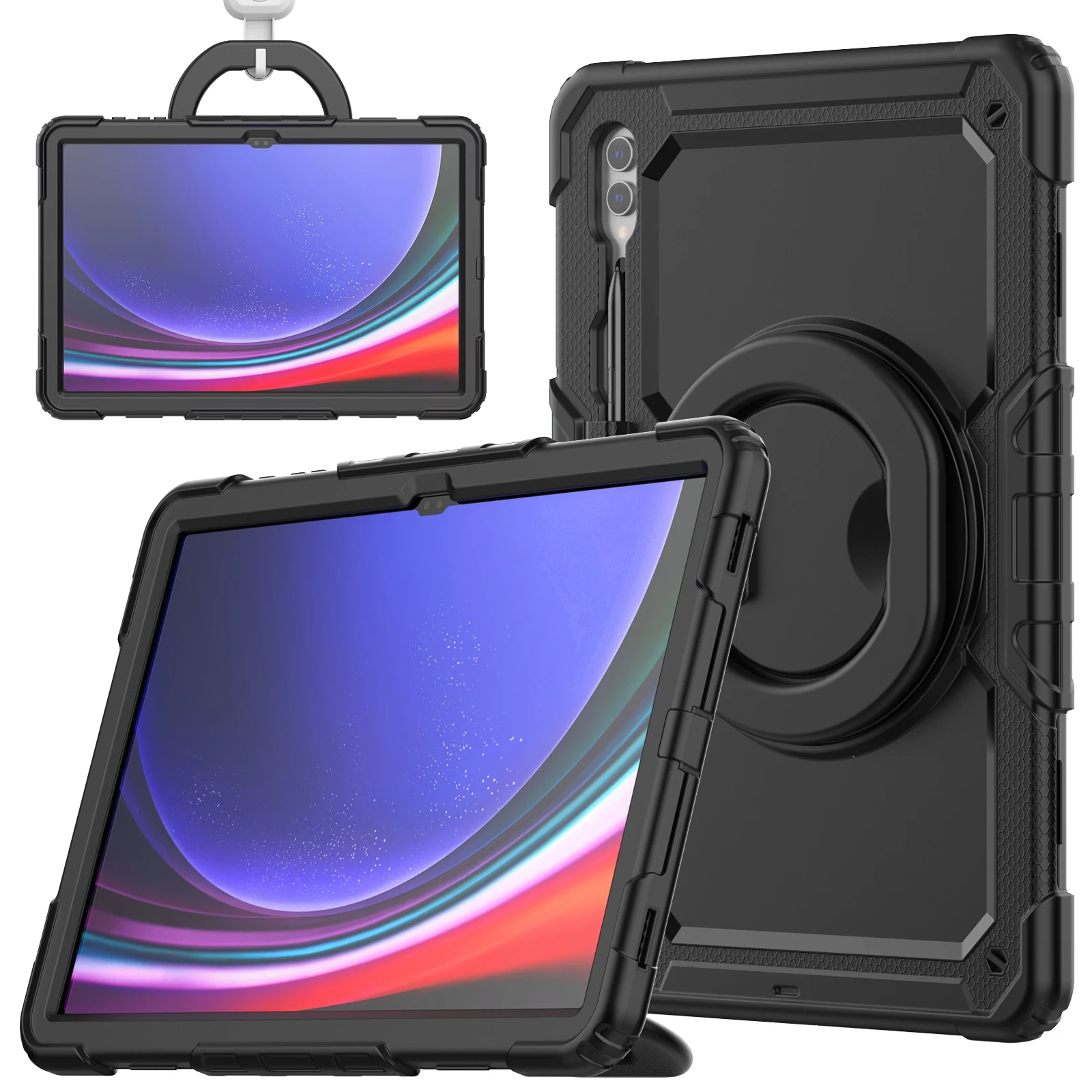 360°Rotating For Samsung TAB S10 Ultra 14.6Inch SM-X920 2024 S9 Ultra 14.6 Inch SM-X910 S8 Ultra 14.6 SM-X900 Cover with strap