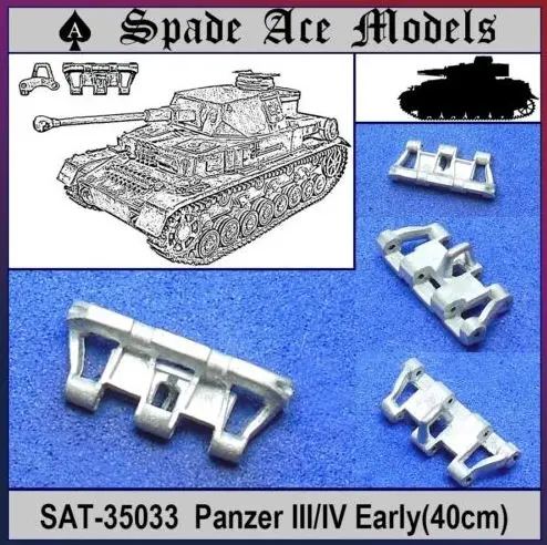 Spade Ace Models SAT-35033 1/35 Scale Metal Tracks For Germany Panzer III/IV Early (40cm)