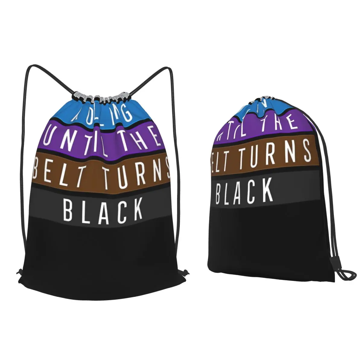 Jiu Jitsu BJJ Keep Rolling Light Backpacks Fashion Drawstring Bags Sports Bag Book Bags for Travel School