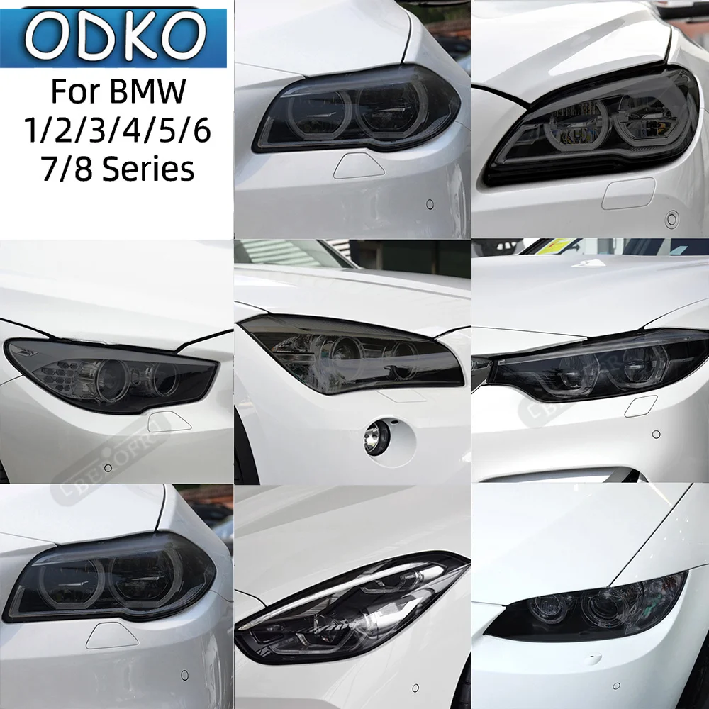 Car Headlight Tint Smoked Black Protective Film TPU Sticker For BMW F30 F31 G20 F10 F11 G30 F40 F32 F22 F36 F07 F34 G32 G11 G15