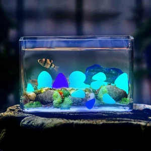 Leichte Steine für Aquariendekoration, Glanz im dunklen, Gartenkiesel, 50 PCs 10 Hauptverkäufe River Pebbles - №5