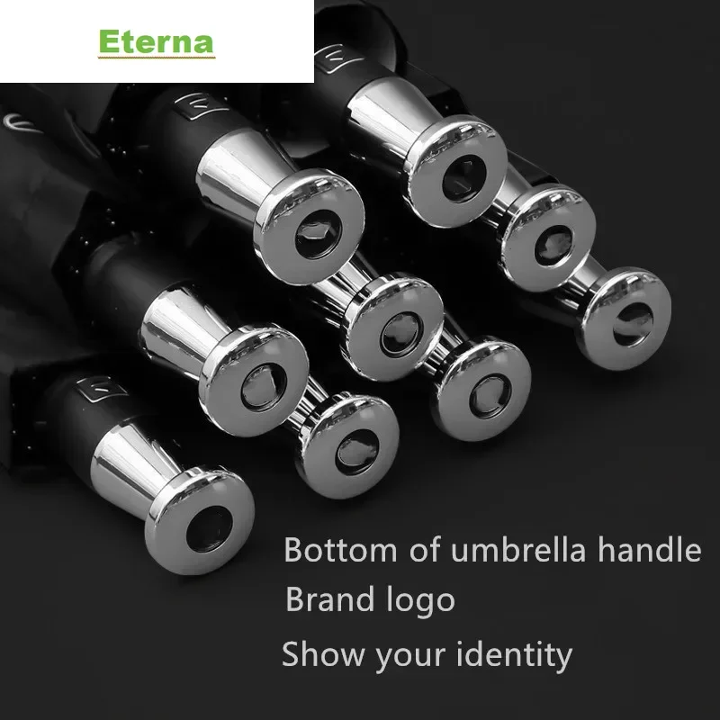 For Mercedes-benz Rolls Royce 10 Bone Automatic Folding Black Glue Sunscreen Umbrella Car Logo Business Gift Umbrella