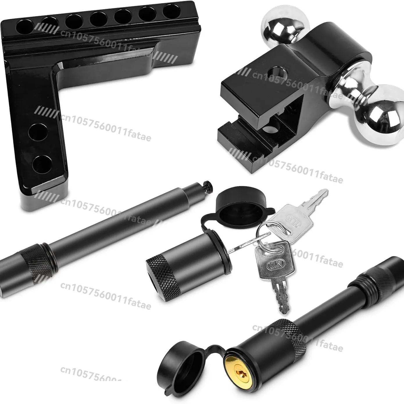 Strong tensile force, adjustable aluminum alloy trailer arm 6 inches with latch lock, double-ended trailer trailer arm