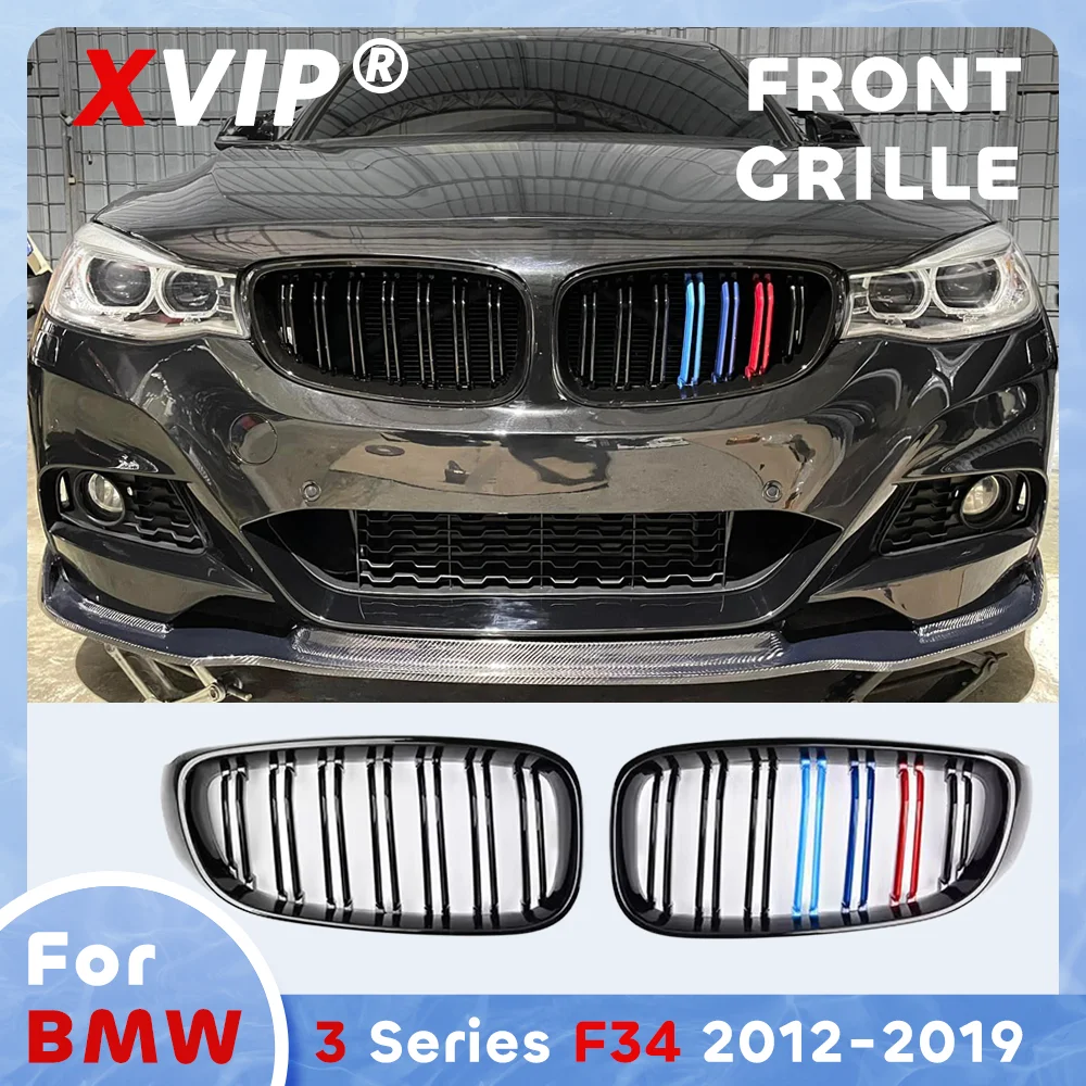 

XVIP Glossy M-Color Double Line Style Front Bumper Grille For BMW 3 Series F34 2012-2019