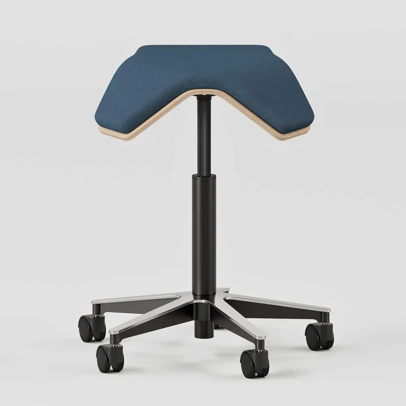 ILOA Plus-taburete enrollable ergonómico para una postura saludable y un estilo sostenible, taburete ajustable en altura con abedul
