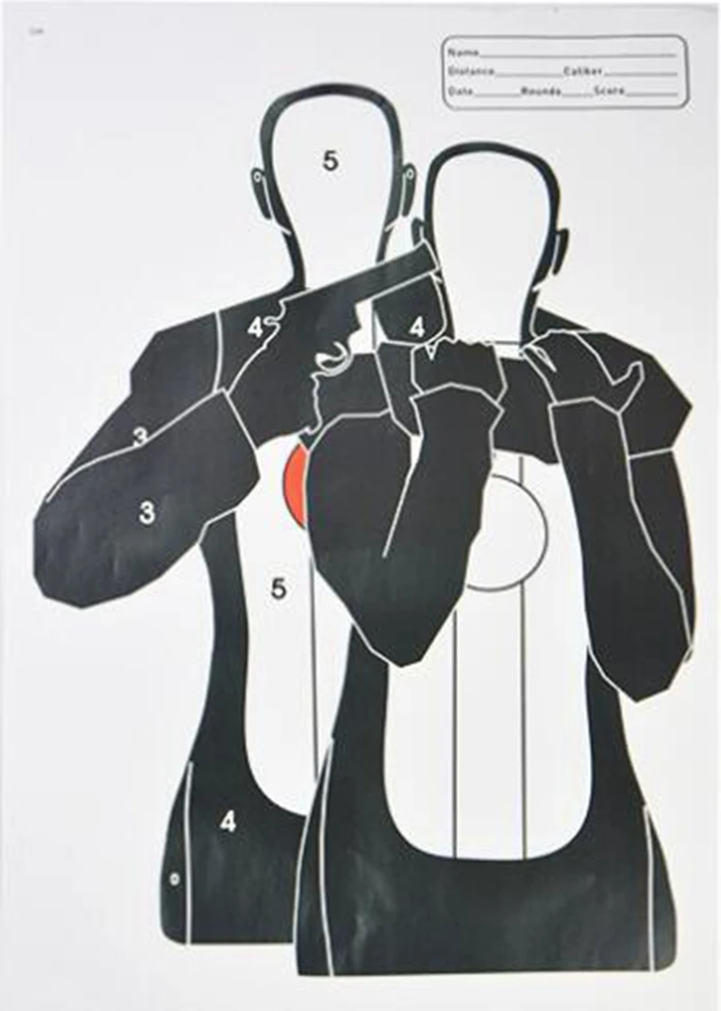 ورق تصوير لهدف السلاح الناري ، ملف ورقي ، بندقية ، قوس مسدس ، مسدس هوائي بي بي ، تدريب المدى ، 45 × 32 ، 1