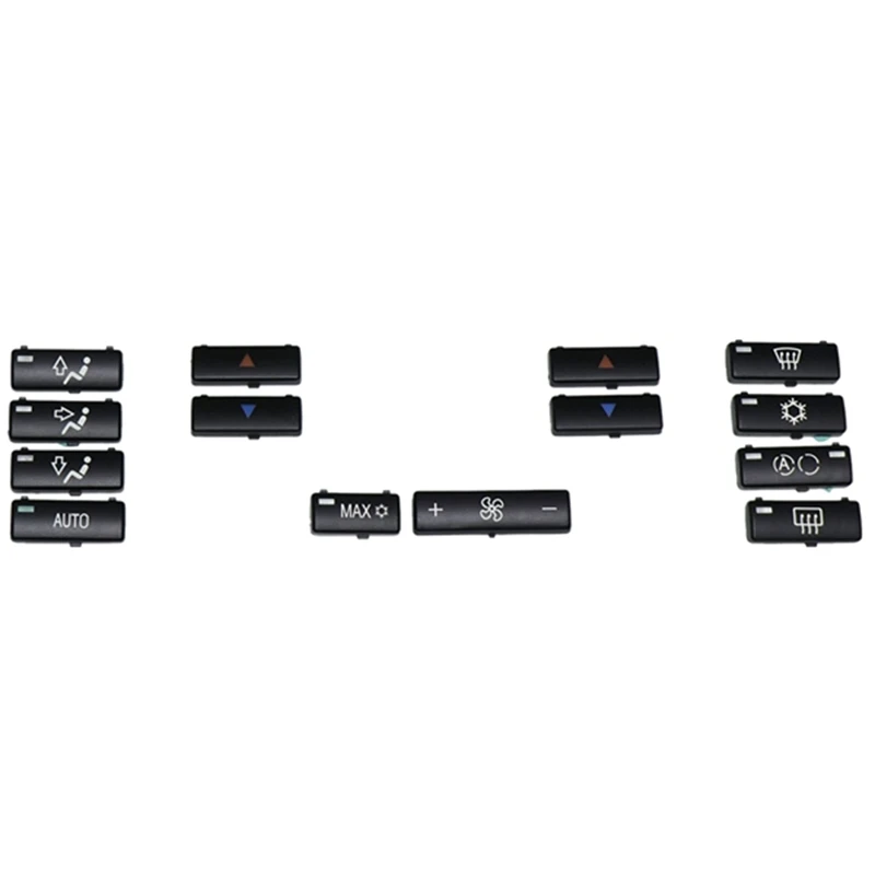 

For BMW E39 E53 525I 530I 540I M5 X5 14 Button Key Cover Car Air Conditioner A/C Control Panel Switch Accessories 6411692-4315