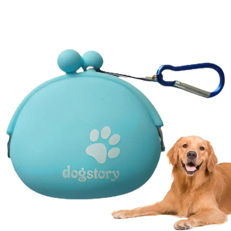 Silicone Dog Treat Pouch Dog Training Container Dog Treat Carrier Holder Puppy Treat Snack Bag Food Reward Storage Bag