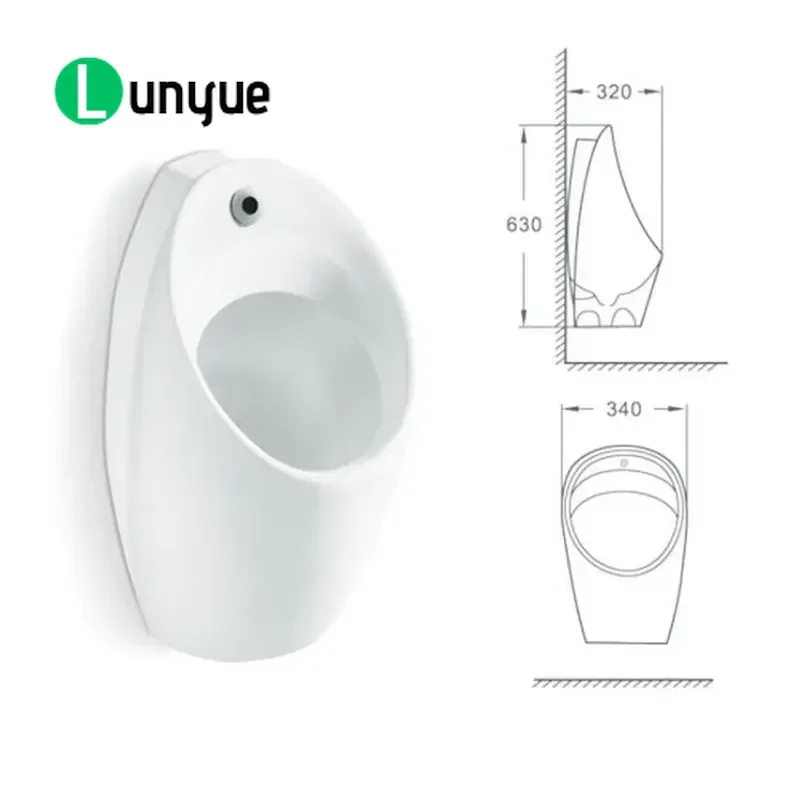 Modern Round Ceramic Wall Mounted Urinal for Boys Child Friendly Bathroom Fixture Easy to Clean Space Saving Design for Kids