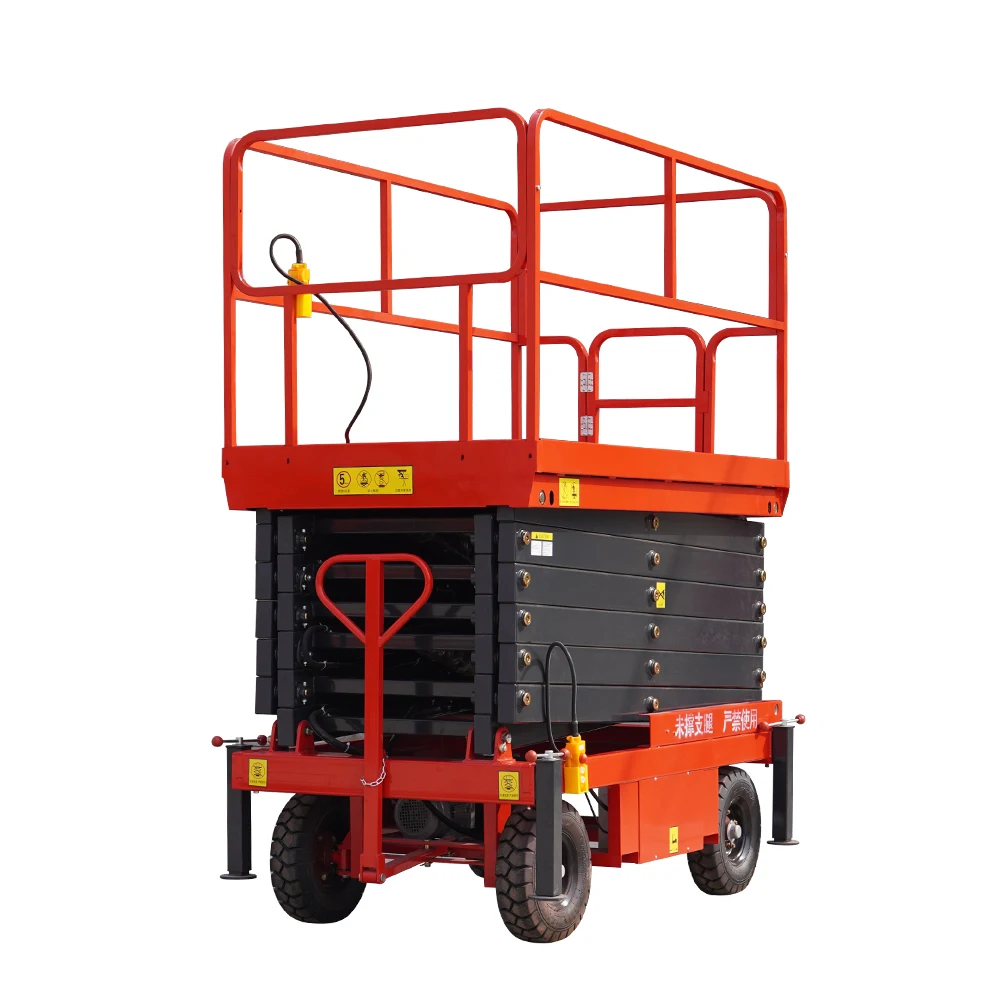 Semi Automatic Aerial Work Electric Scaffold Lift Scaffolding Hydraulic Scissor Lift