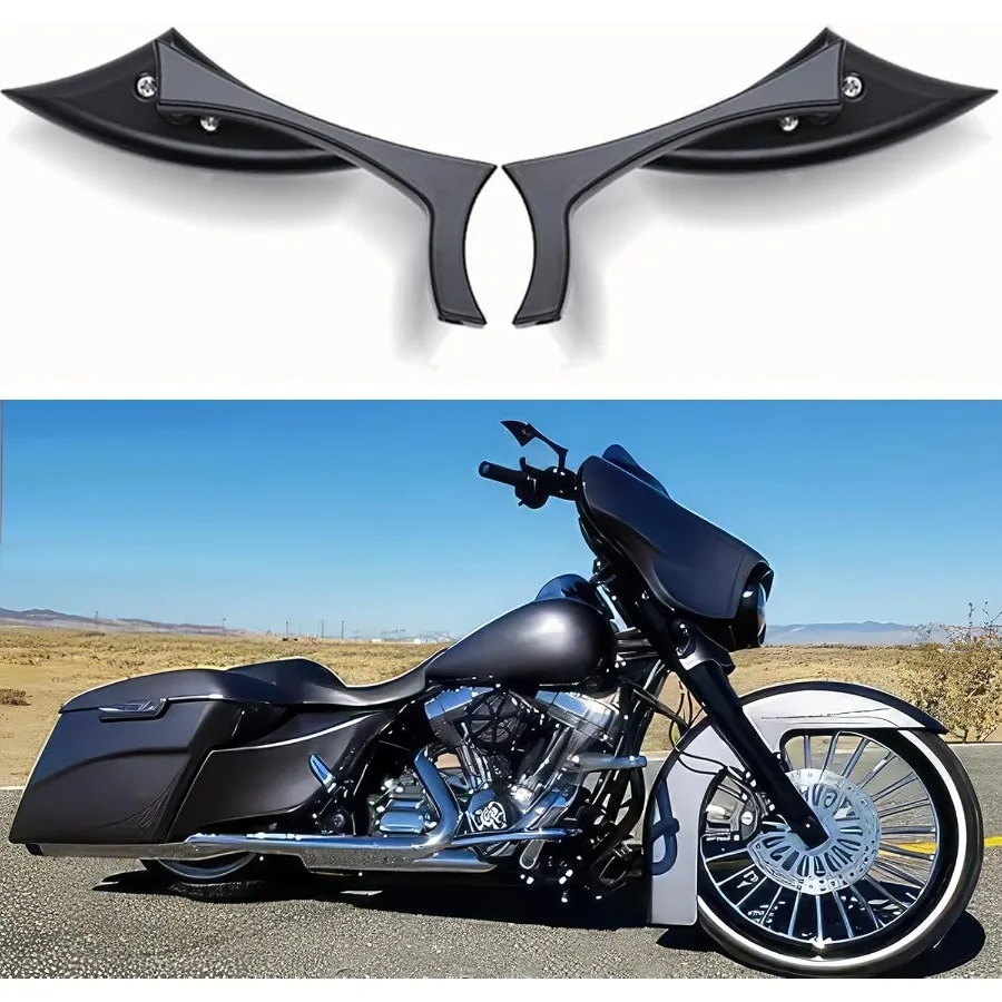 

Black Bat Shape Motorcycle Mirrors Upgrade Rearview Motorcycle Mirrors for Enhanced Visibility and Stylish Design Compatible wi