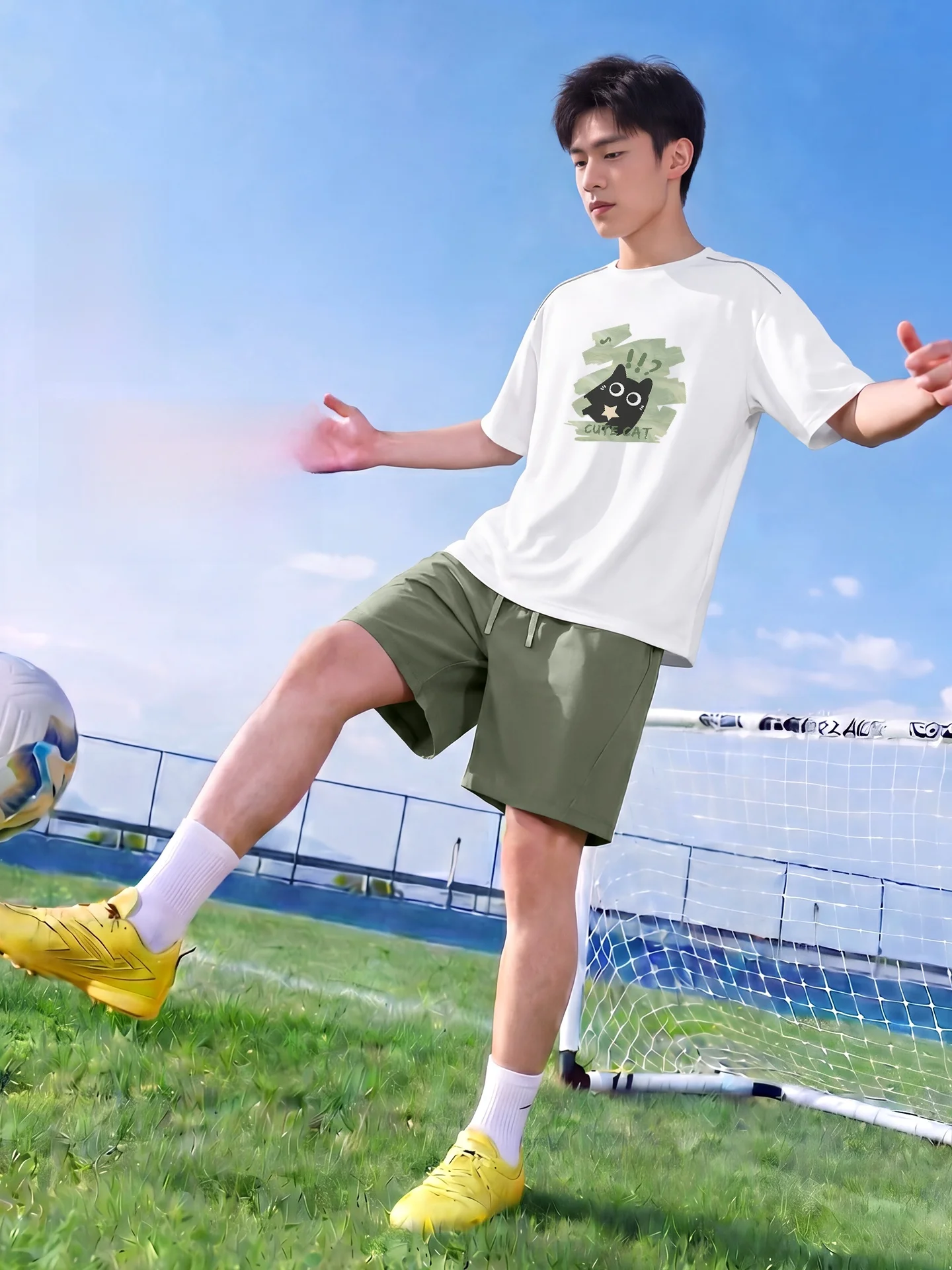 miniso-cool-sensation-sports-set-for-men-summer-quick-dry-short-sleeve-shorts-outdoor-soccer-kicking-2-piece-set