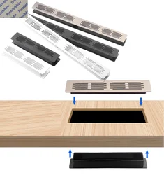 2Pcs Aluminum Rectangular Cabinet Air Vent Grille Cover With Plastic Back Trim