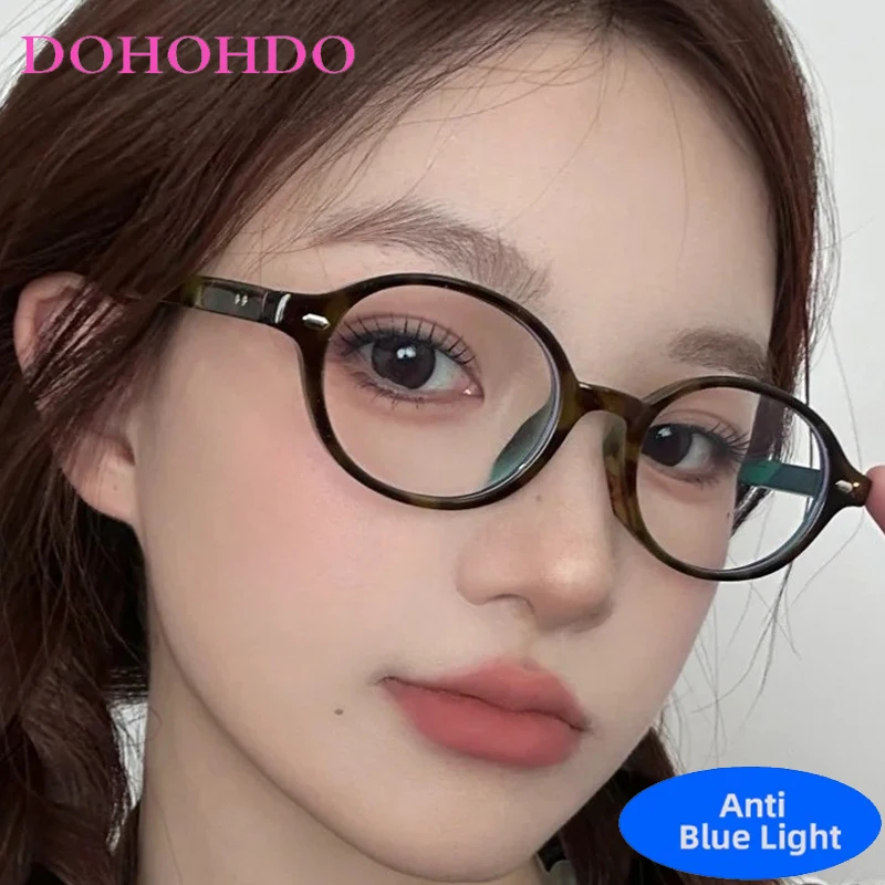 

Мода Y2K Дизайнер Элитный Бренд Овальная Маленькая Оправа Синий Свет Оптические Очки Мужчины Женщины Ретро Компьютерные Очки Для Игр Очки