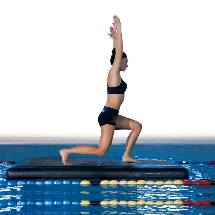 Papular Style Customized Water Yoga Inflatable Black Yoga Mat Big