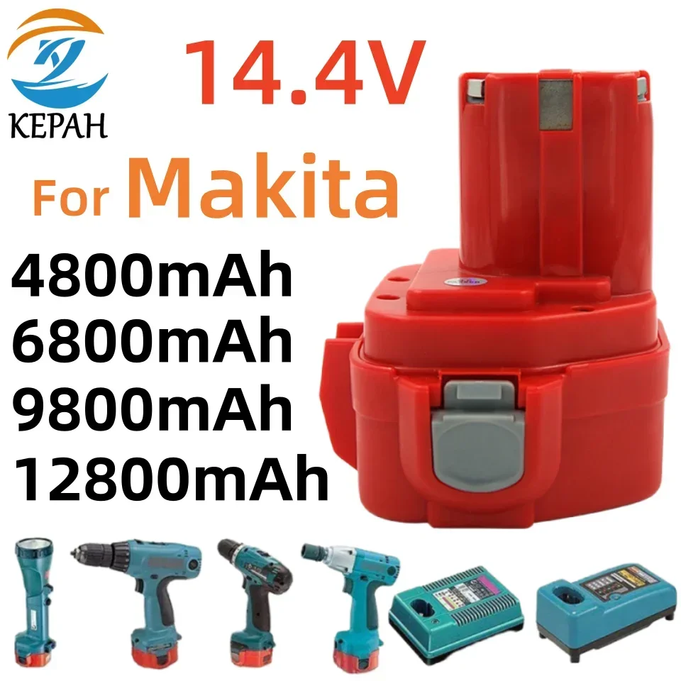 

14.4V Ni-CD power tool battery 12800mAh 14.4V cordless drill screwdriver battery For Makita 1420 1433 1434 1435 6337D