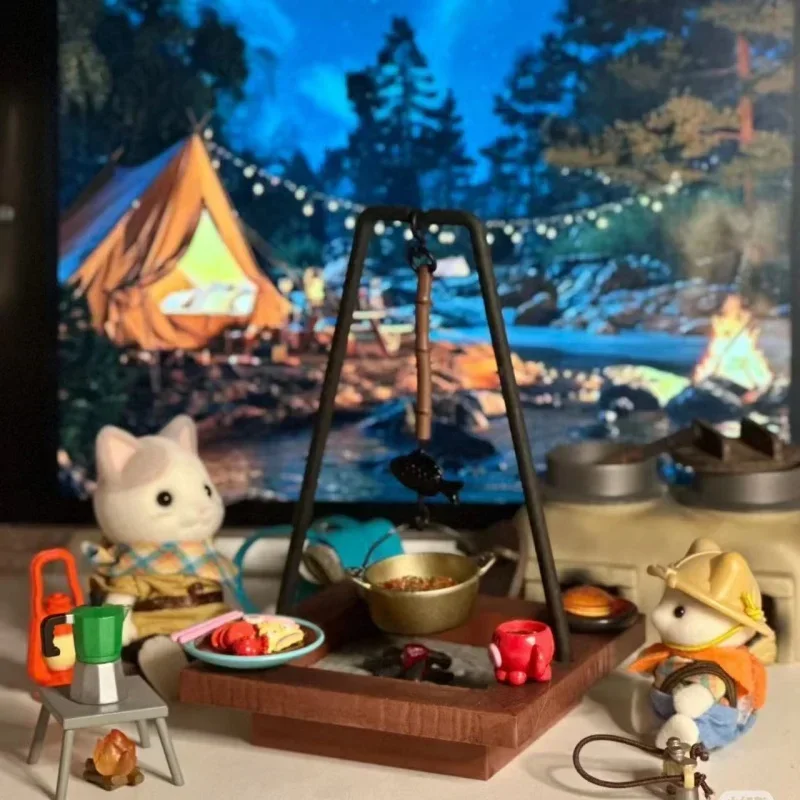 عائلات سيلفانيان أصلية تيرنورينز لاتيه القطط الحب السفر الثلاثي دمية الأثاث لعب فتاة ألعاب أطفال لفتاة #5