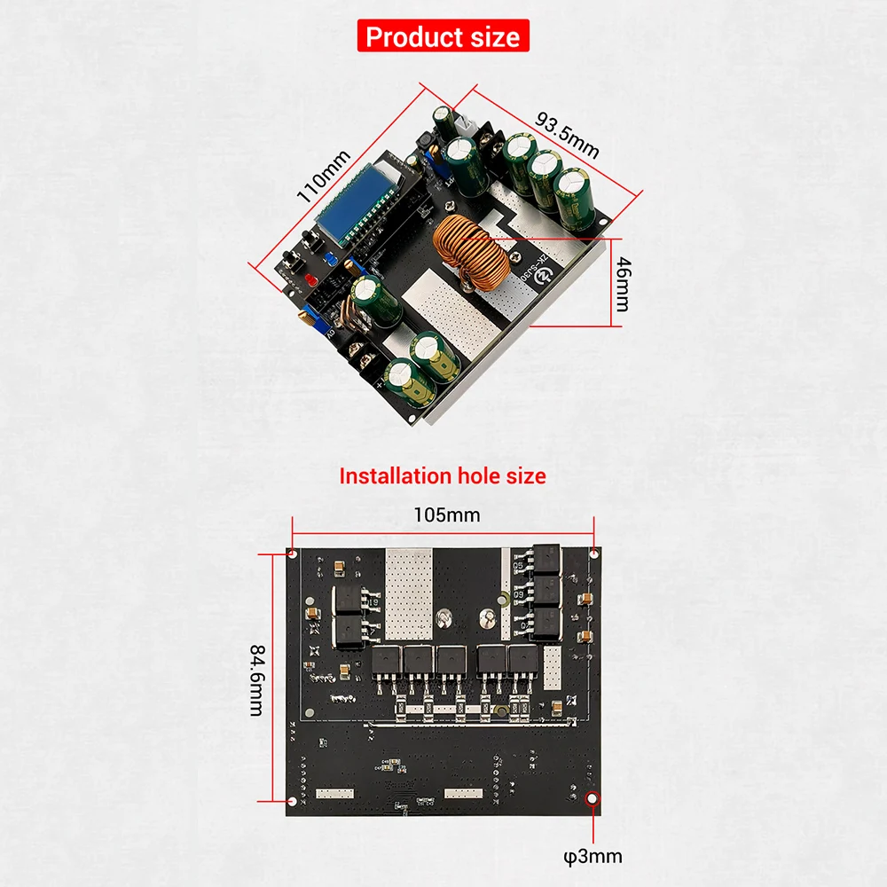 ZK-SJ30 700W MPPT Solar Controller High Power Auto Boost Power Module 30A Synchronous Rectifier Regulator Power Module