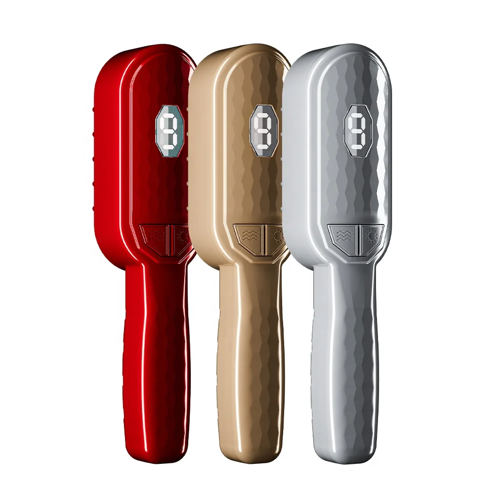 

Custom Red LED Laser Hair Growth Comb Personal Care Electric Vibrating Massage Scalp Massager 655nm Hair Serum Leading-In