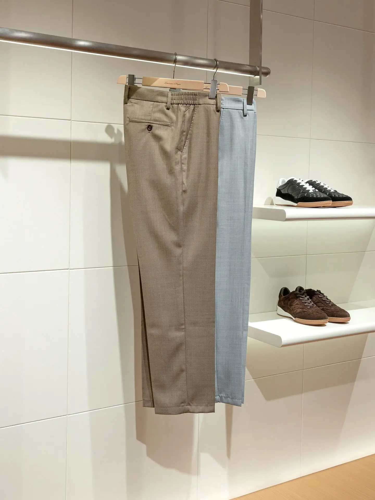 Men's business formal wear British small foot slim fit fashionable vertical falling feeling fashionable casual pants