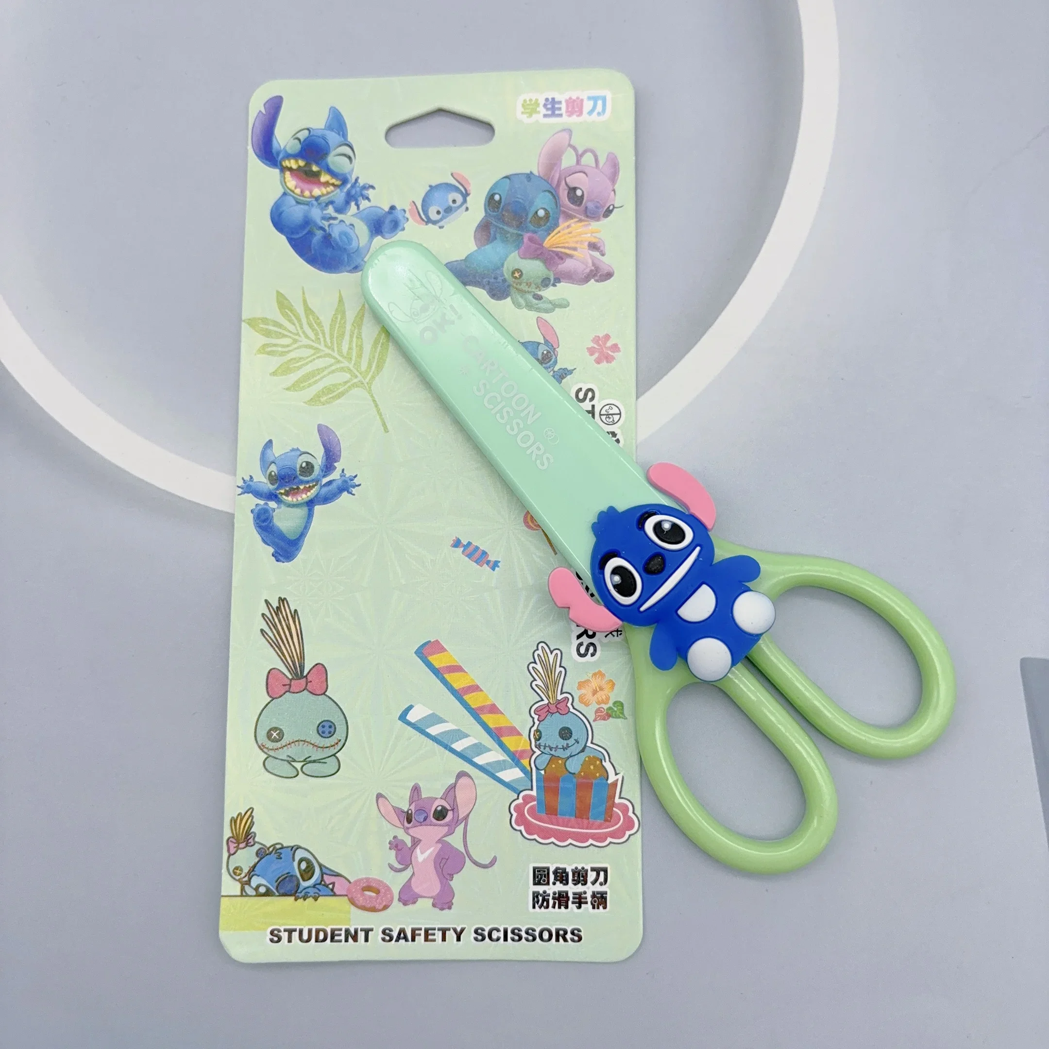 Disney Stitch Scissors Kawaii Lilo Stitch Children Safety Protective Handmade Scissors Cartoon Cute Stationery Supplies Gifts