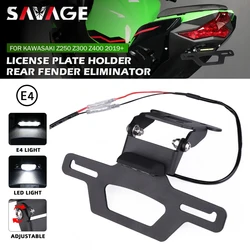 License Plate Holder For KAWASAKI NINJA 250 400 Z250 Z300 Z400 2018-2014 Motorcycle Tail Tidy Fender Eliminator Foldable Bracket