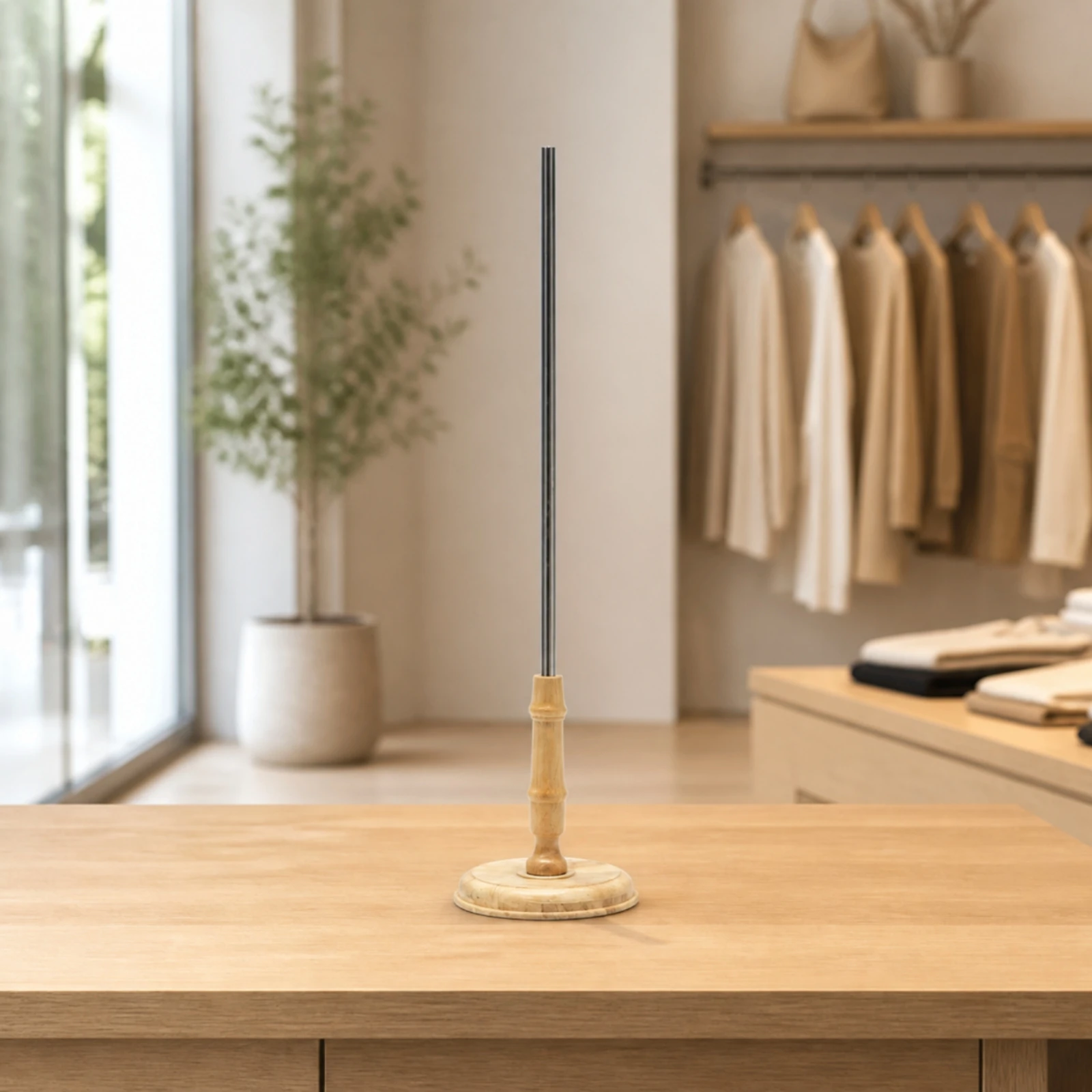 floor-standing-wooden-mannequin-display-stand-sturdy-freestanding-garment-display-stand-with-metal-rod-slim-profile-space-saving